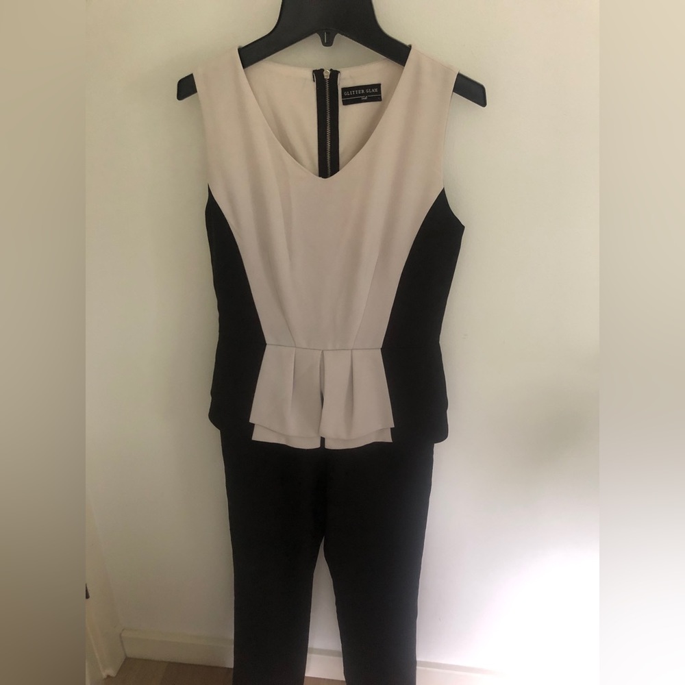 Black and white romper